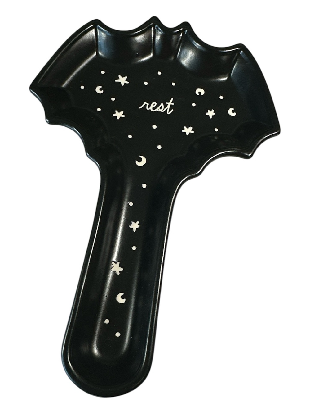 NEW Rae Dunn REST Bat Shaped Halloween Spoon Rest 🎃🦇🎃